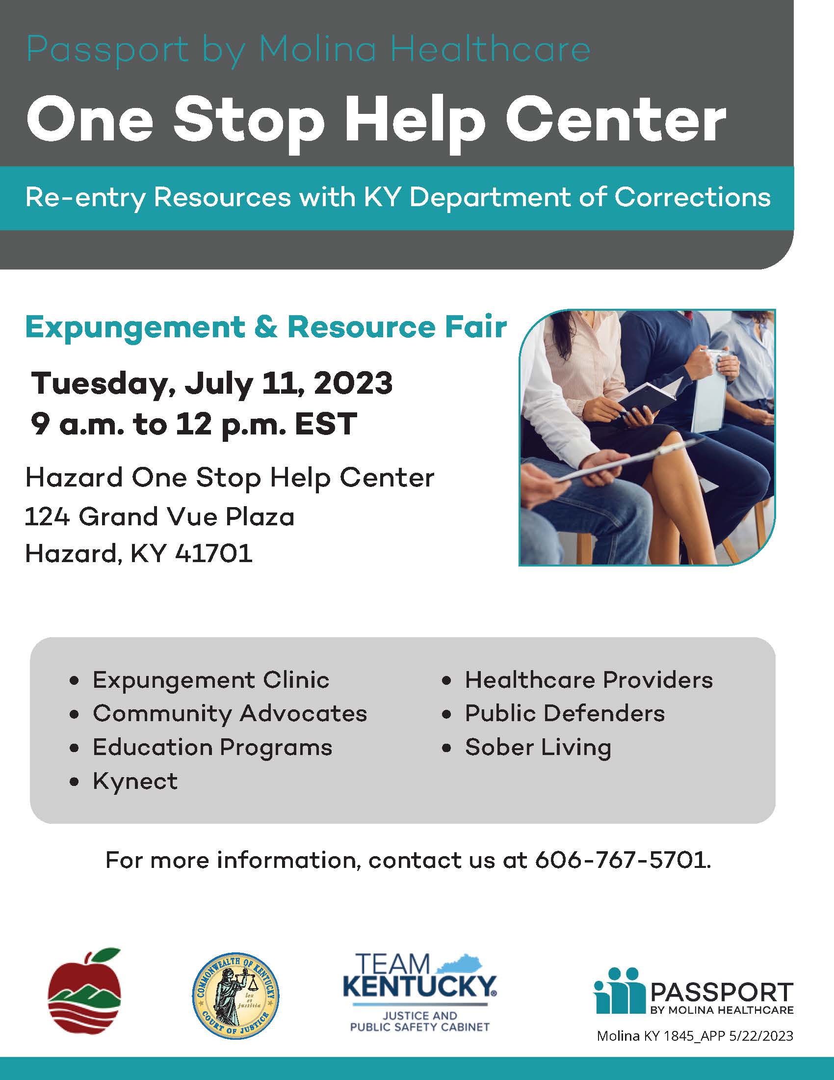 Flyer for expungement clinic on July 11