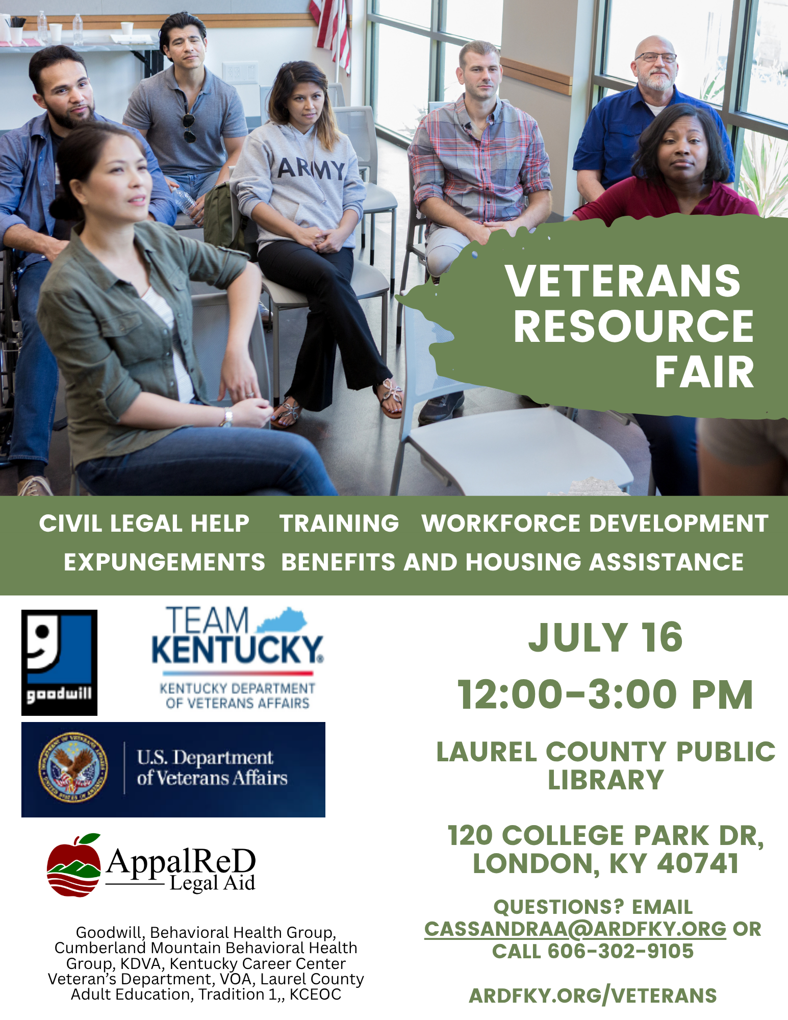 Group of veterans listening