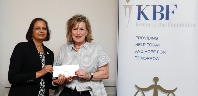 Grant Manager Trish Hatler is pictured with Sadhna G. True, KBF’s Immediate Past President & Grants Committee Chair. 