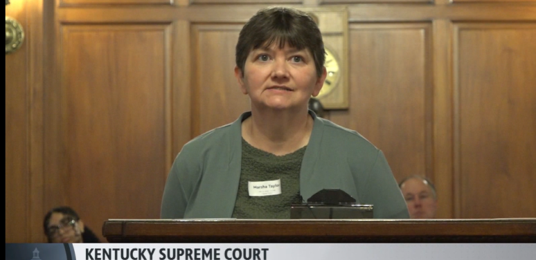 Marsha appears in front of Supreme Court