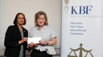 Grant Manager Trish Hatler is pictured with Sadhna G. True, KBF’s Immediate Past President & Grants Committee Chair. 